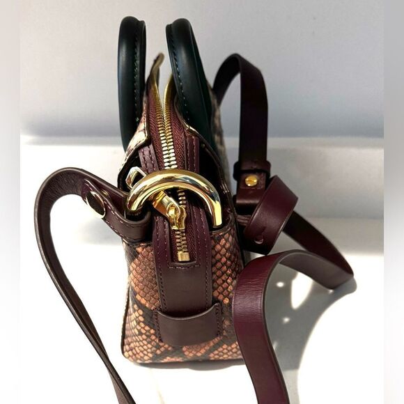 J Crew Mini Harper Snakeskin Embossed Leather Bag - Picture 9 of 11